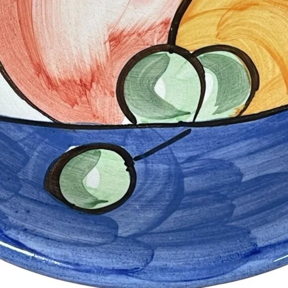 BELLA CERAMICS Colorful Fruit Design Plate hand painted - Picture 4 of 6